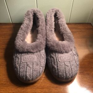 Ugg Rylan Knit Grey Slippers (NWOT)